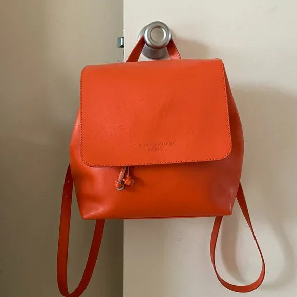 Maison Heritage Paris Mini Leather Backpack Orange